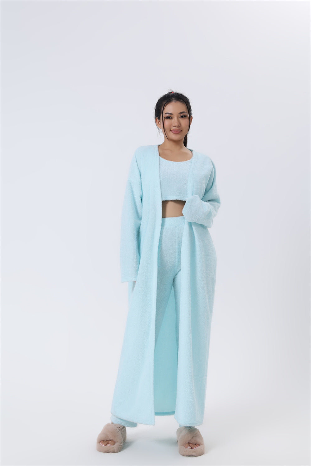 Cozy Pajama Set 3 Piece Lounge Cute Loungewear Warm Suit Sets