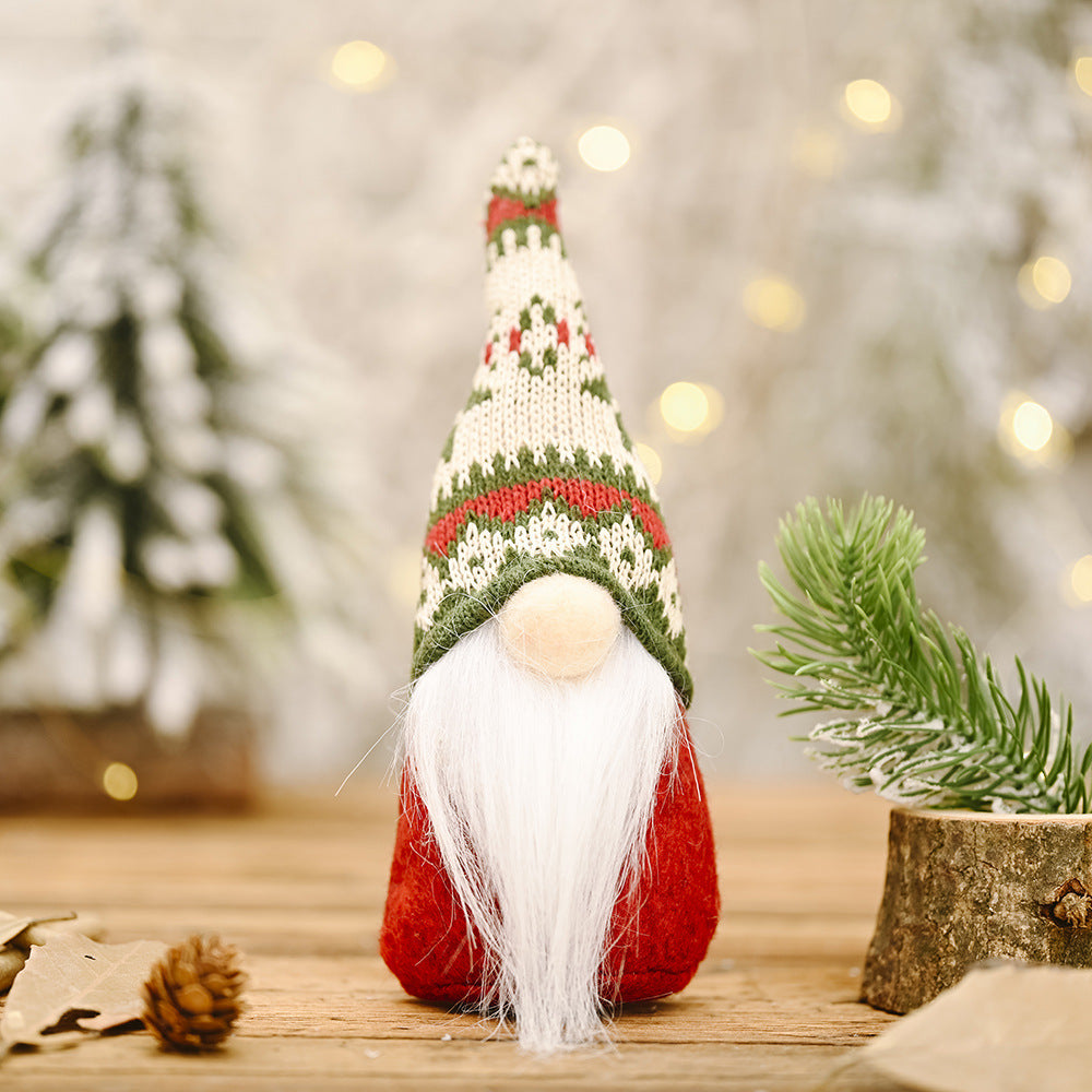 Christmas Decorations Forest Elderly Doll Ornaments | Xmas Holiday Decor