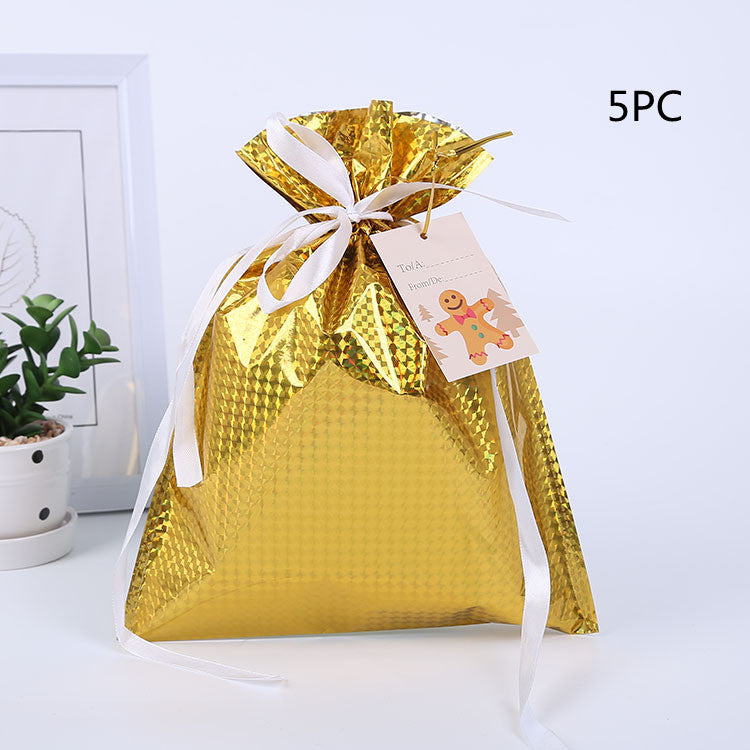 Christmas Gift Wrapping Bag Drawstring Decoration | Xmas Holiday Decor