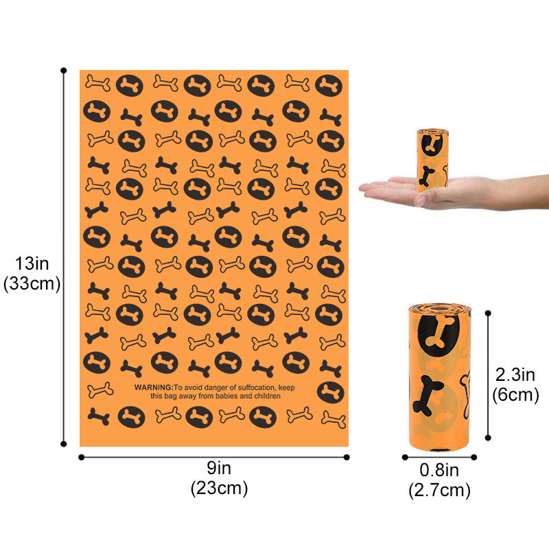 Eco Dog Poop Bags on a Roll - Leak-Proof Degradable Waste Bags with Dispenser Options