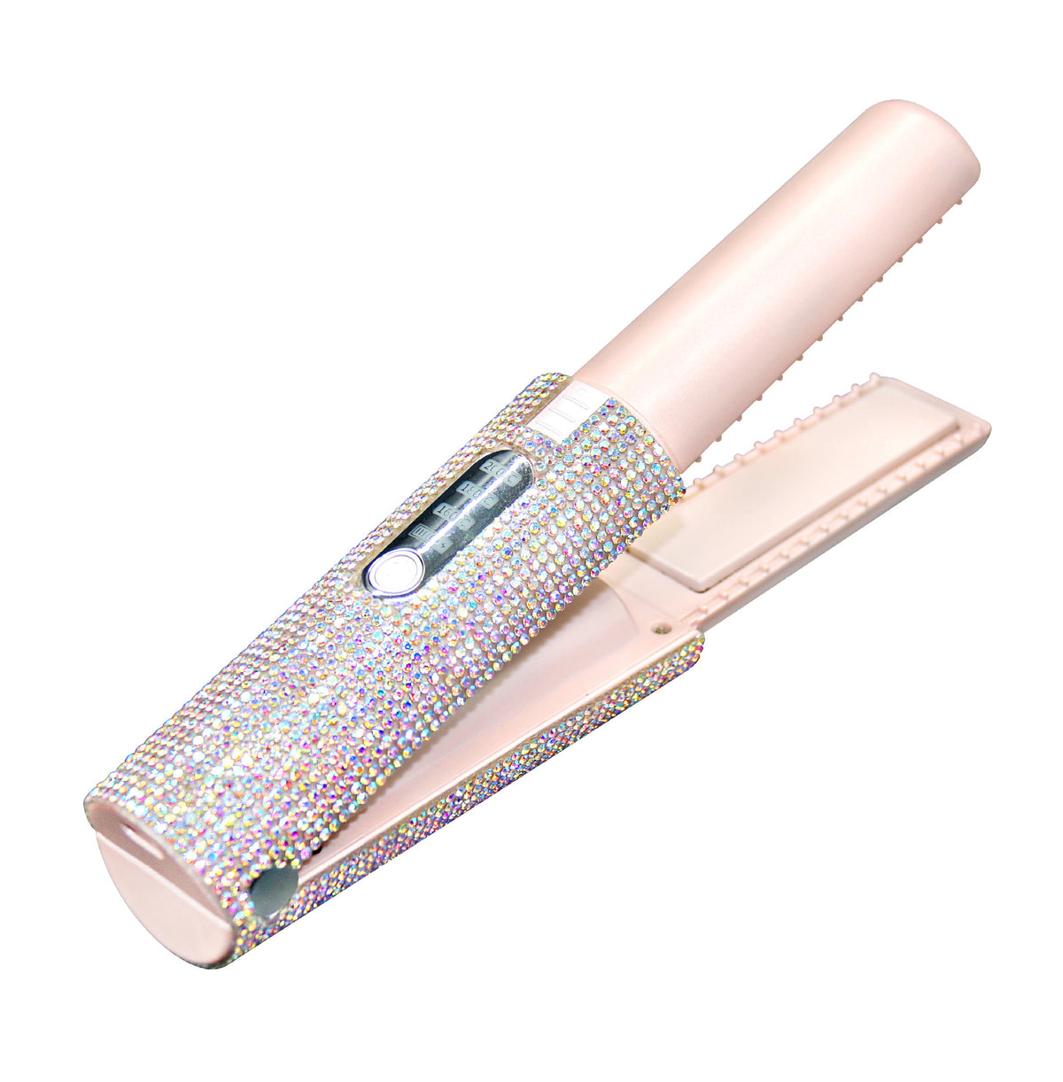 2-in-1 Electric USB Hair Straightening Brush Straightener