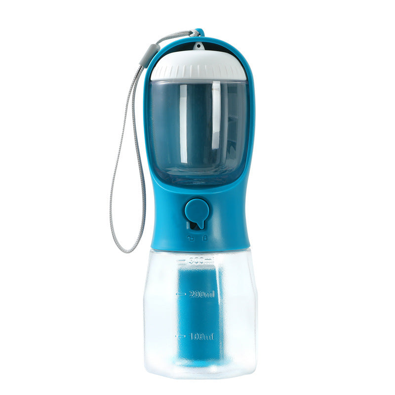 3-in-1 Portable Dog Water Cup 300 ml - Drinker, Food Container & Poop Bag Holder