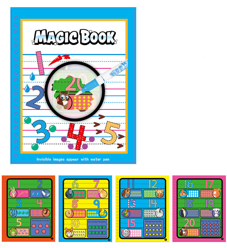 Kids Magic Water Painting Book - Reusable Coloring Doodle Book