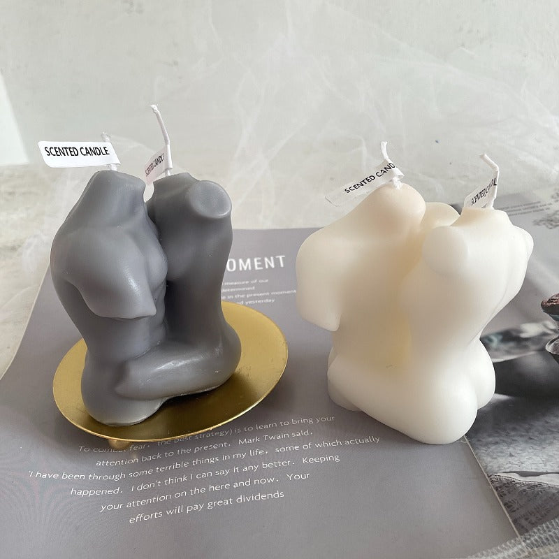 Embrace Couple Aromatherapy Candle - Romantic Sculpture Candle