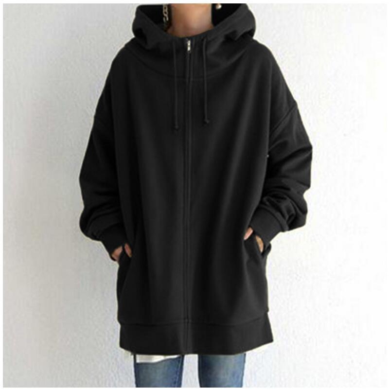 Women's Fuzzy Hoodies Long Sport Pullover Hoodie Full-Zip Sweatshirt