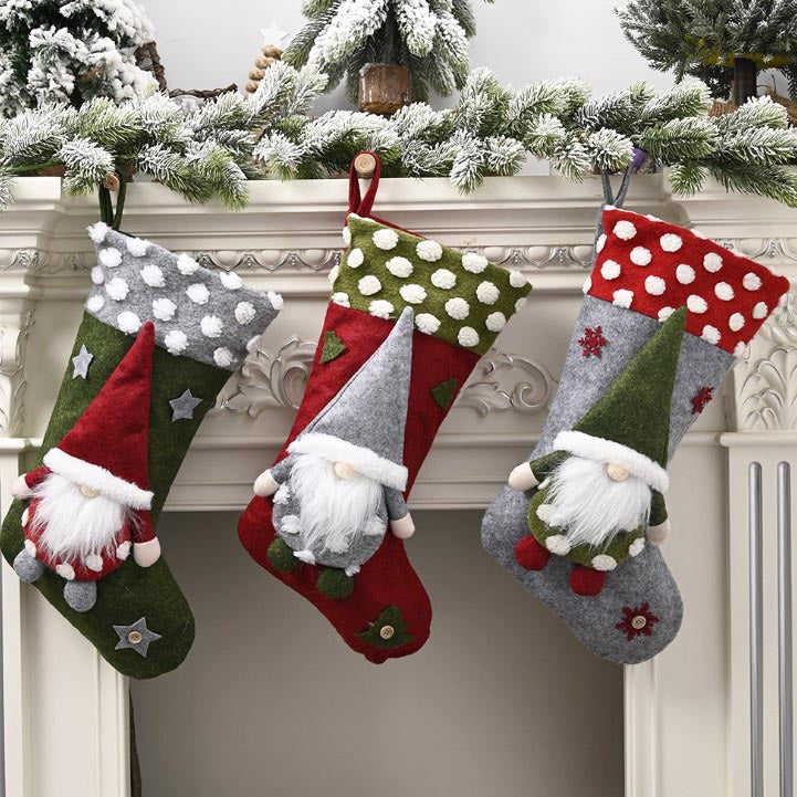 Christmas Decorative Lambswool Three-dimensional Socks | Holiday Gift