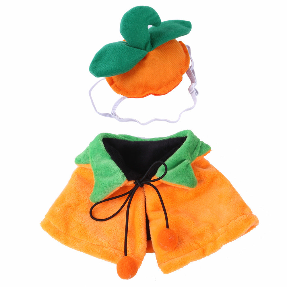 Halloween Pumpkin Double-sided Dog Cloak Cat Ornaments