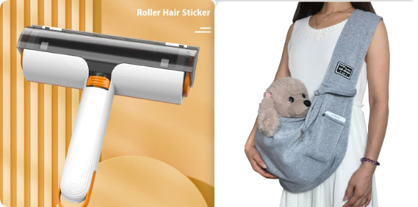 2-in-1 Reusable Pet Hair Remover Roller - Washable Lint Brush for Sofa & Clothes