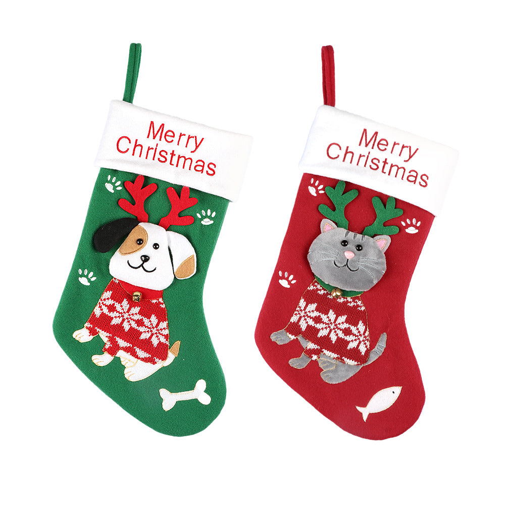 Christmas Cartoon Sock Gift Bag | Holiday Gift