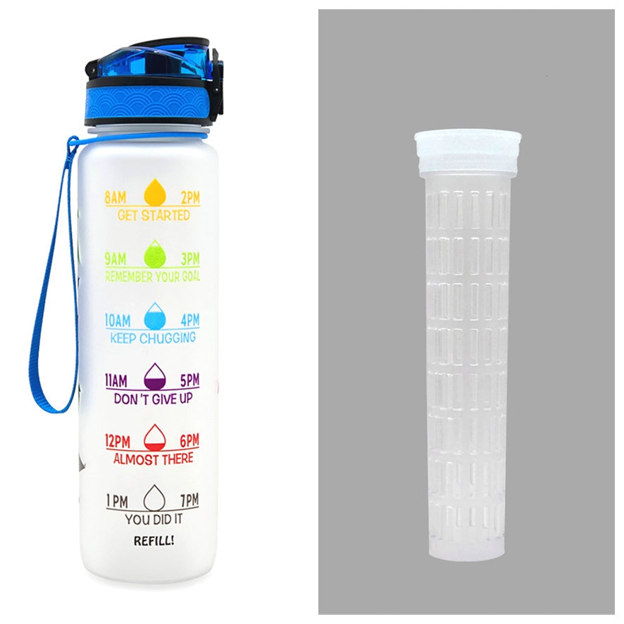 1 L Motivational Water Bottle with Time Markers