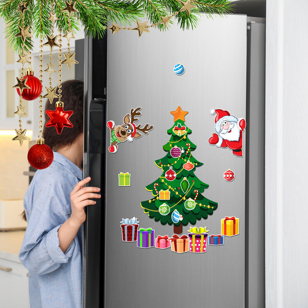 Christmas Decoration Refrigerator Sticker Set | Xmas Holiday Decor
