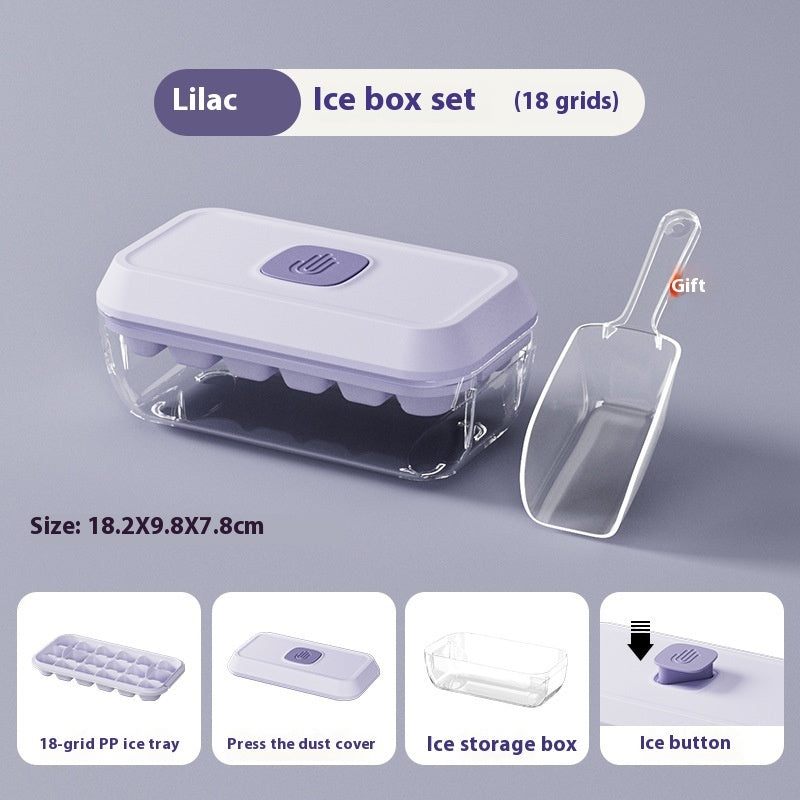 32-Grid Silicone Ice Cube Tray with Lid - Stackable Ice Mold