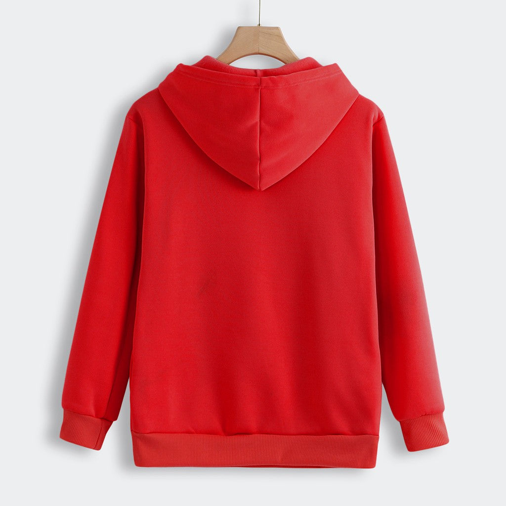Women Hoodie Sweatshirt with Cat Pet Pocket Design Long Sleeve