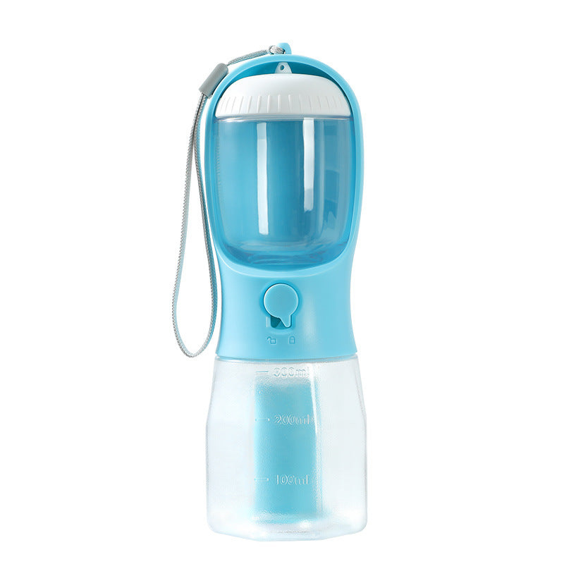3-in-1 Portable Dog Water Cup 300 ml - Drinker, Food Container & Poop Bag Holder