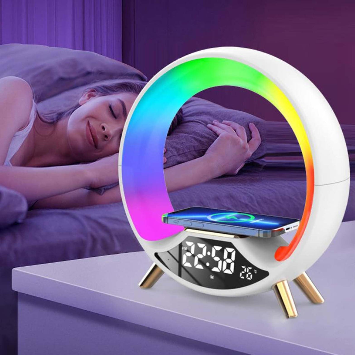 3-in-1 O-Light Wireless Charging Lamp - LED Desk Light & Charger