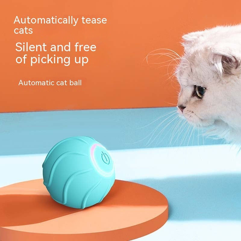 Smart Bouncing Cat Toy Ball - USB Rechargeable Automatic Rolling Kitten Toy