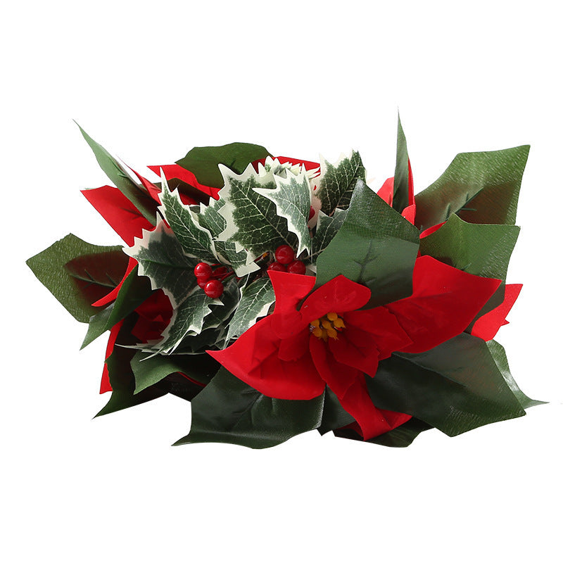 Christmas Led First Grade Lights with Red Flowers and Fruits