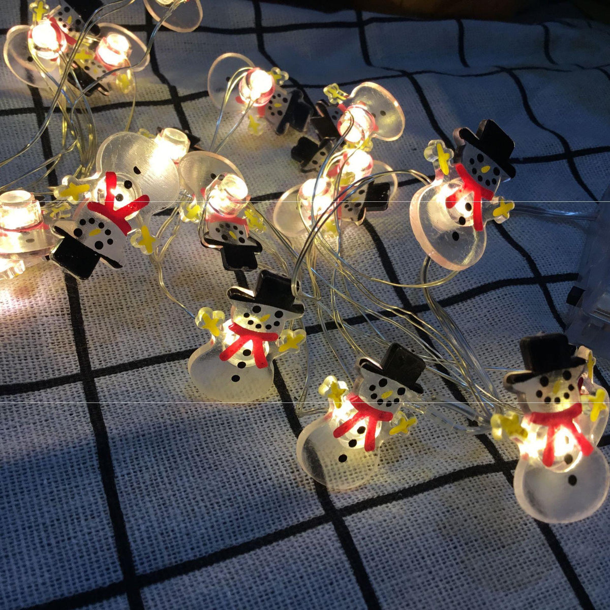 Christmas Deer Snowman Tree Lights | Xmas Holiday Decor