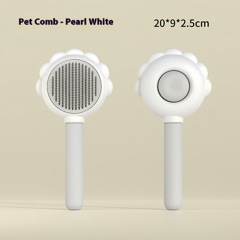 2-in-1 Self-Cleaning Spray Dog Brush - Pet Hair Remover Comb