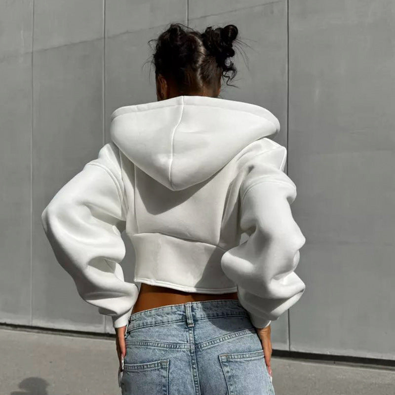 Zipper Hoodie Cardigan Y2K Fashion Street Long Sleeve Corset Jacket