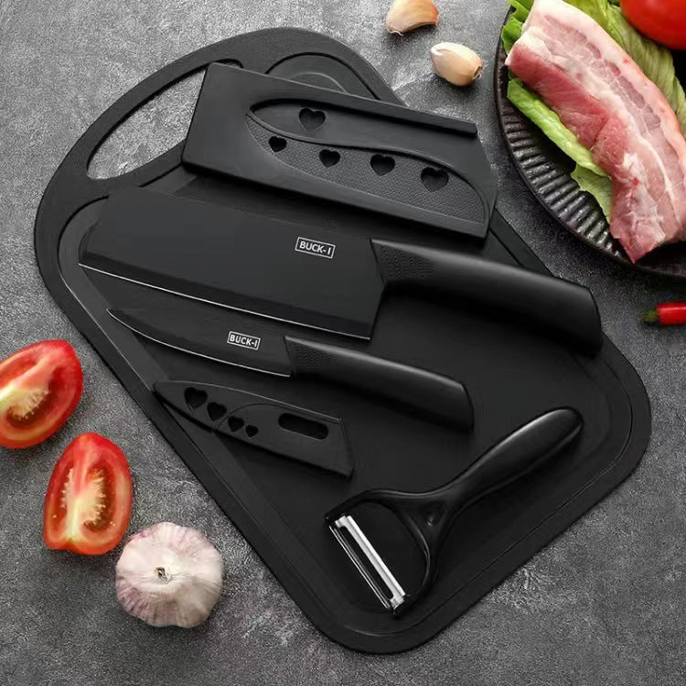 Stainless Steel Kitchen Knife Set - Chef Knives with Block