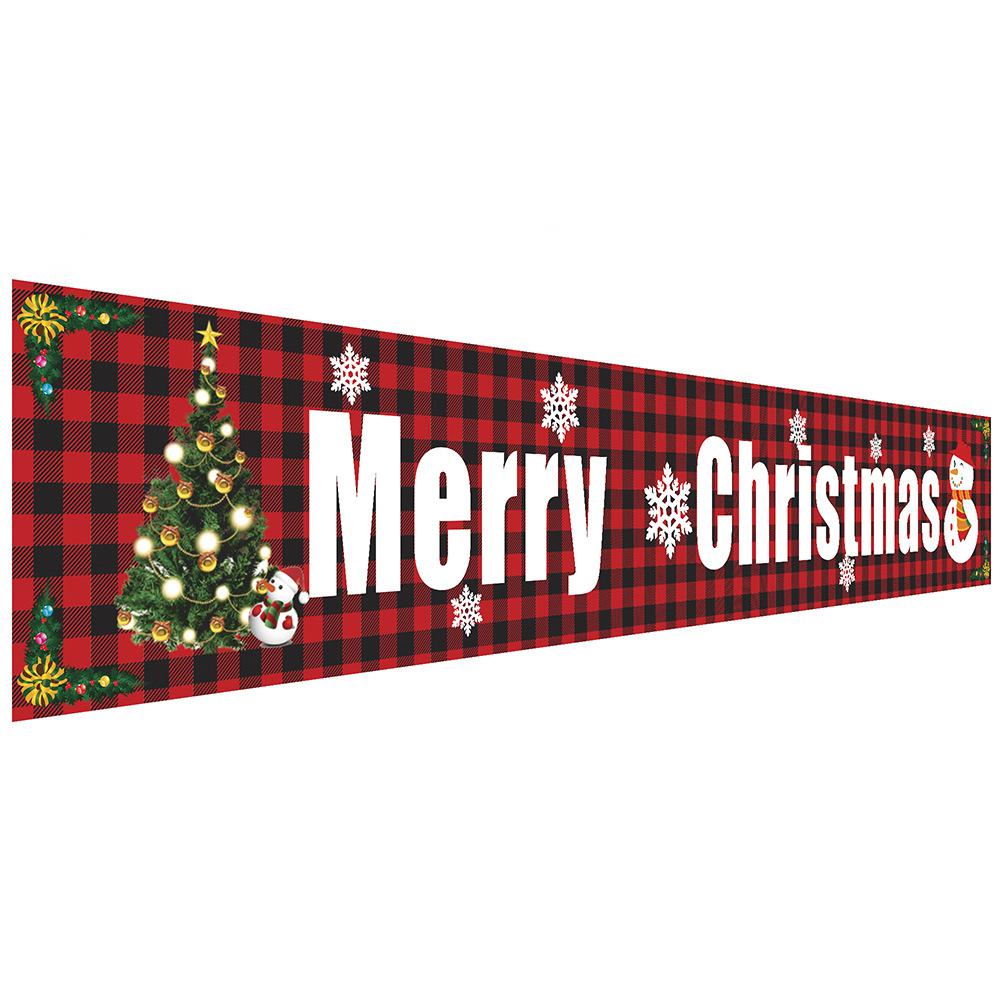Christmas Decorations Couplets Curtains Banners Pull Flags Hanging