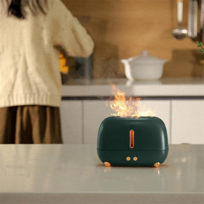 Flame Humidifier Upgraded Fireplace Air Aroma USB Essential Oil
