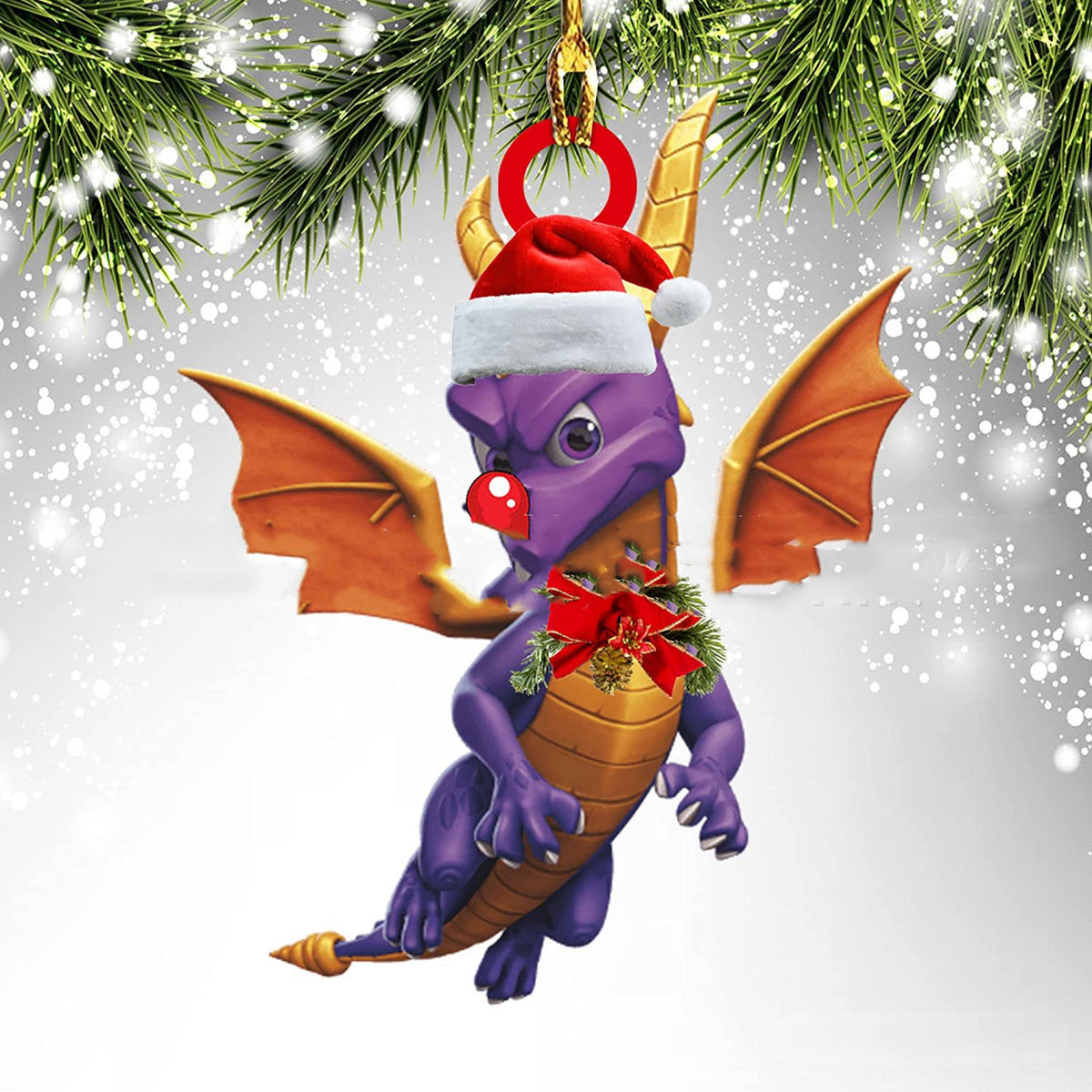 Christmas Dinosaur Dragon Egg Decorations Pendant Acrylic | Xmas Holiday Decor