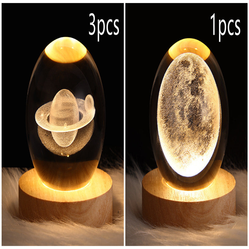 3D Crystal Ball LED Night Light