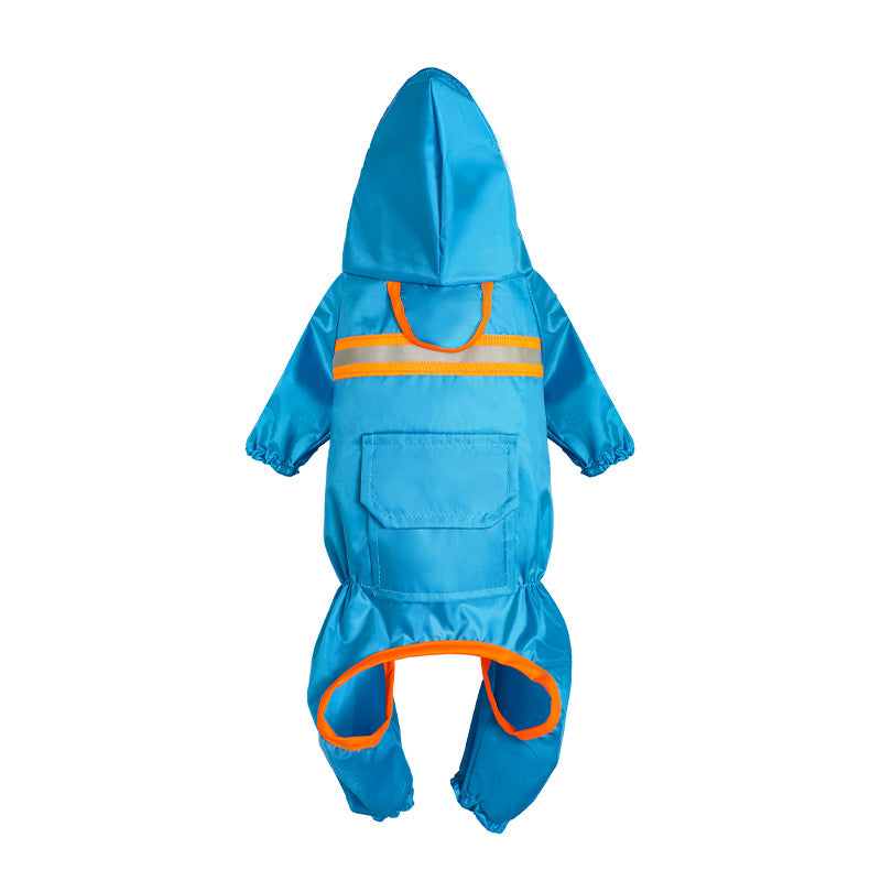 Reflective Dog Raincoat - Waterproof Hooded Pet Rain Jacket for Small & Medium Dogs