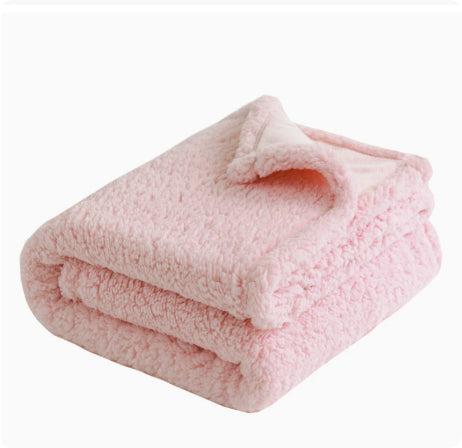 Thick Sherpa Fleece Pet Blanket - Waterproof Dog Blanket for Bed, Sofa & Car