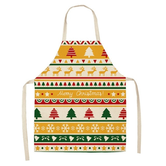 Christmas Cotton Linen Creative Apron | Holiday Gift