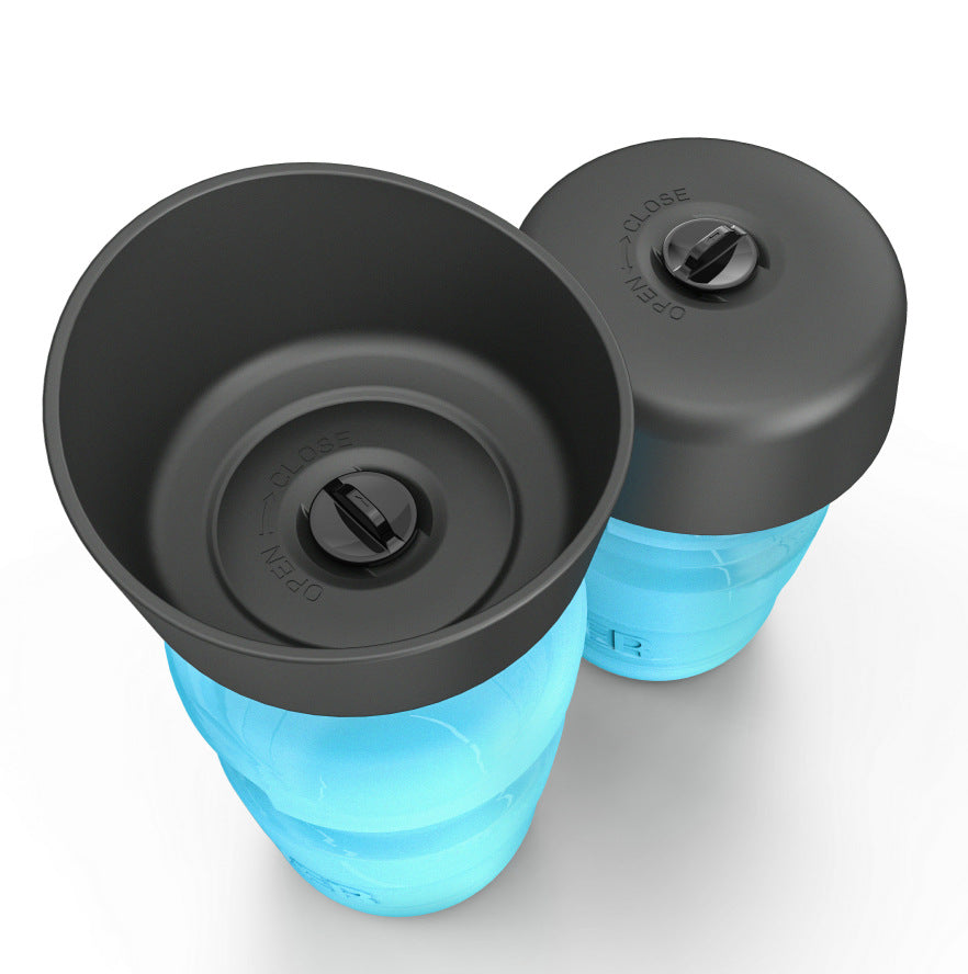 Foldable Dog Travel Water Bottle 520 ml - Leakproof Portable Pet Drinker