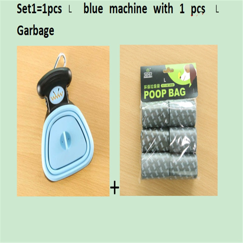 Foldable Travel Pooper Scooper - Portable Dog Poop Scoop with Degradable Bags