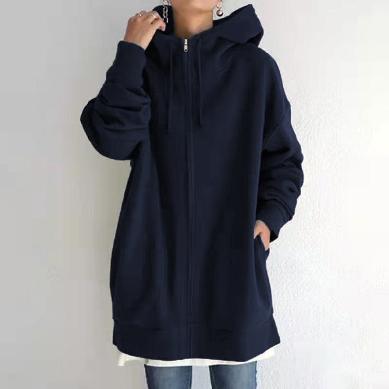 Women's Fuzzy Hoodies Long Sport Pullover Hoodie Full-Zip Sweatshirt