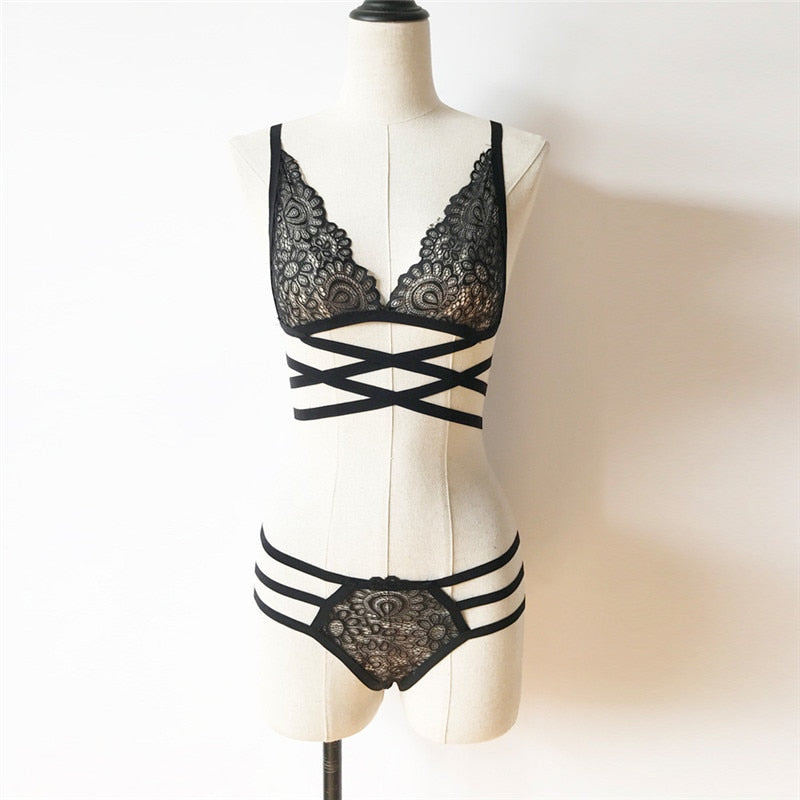 Women’s Full Slip Lace Hollow-Out Sexy Lingerie Slip Dress