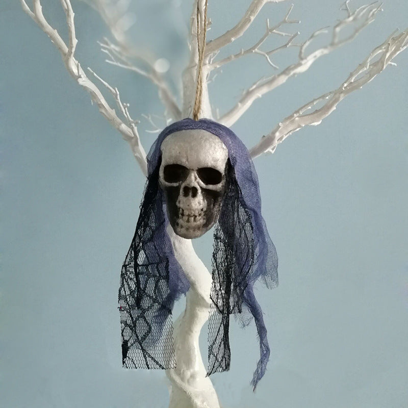 Halloween Hanging Skull Decor - Spooky Party Decoration for Indoor & Outdoor