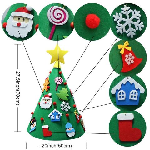 Christmas Felt Tree Three-dimensional Pendant Children's Puzzle