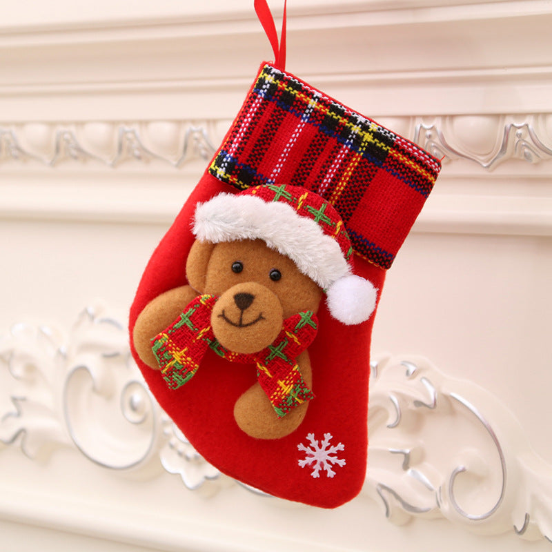 Christmas Decorations Santa Claus Socks Tree Pendant Gift Bag | Holiday Gift