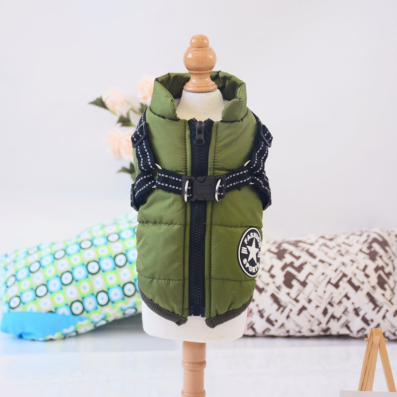 Waterproof Winter Dog Coat with Built-In Harness - Warm Jacket for Small to Large Dogs