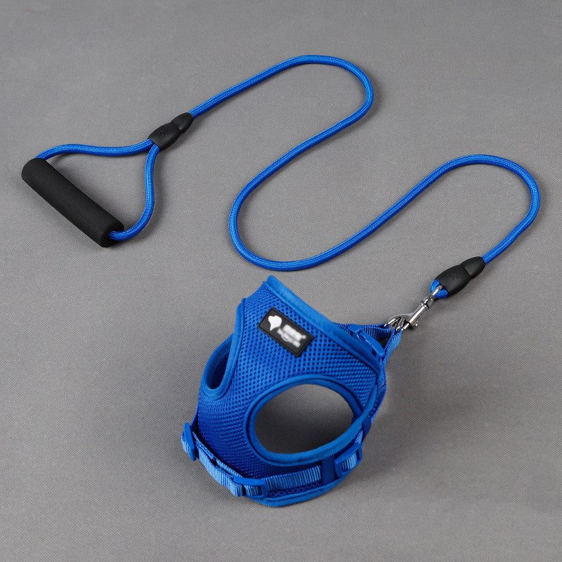 Dog Harness & Leash Set - Soft Mesh Harness with 120 cm Lead for Small Dogs