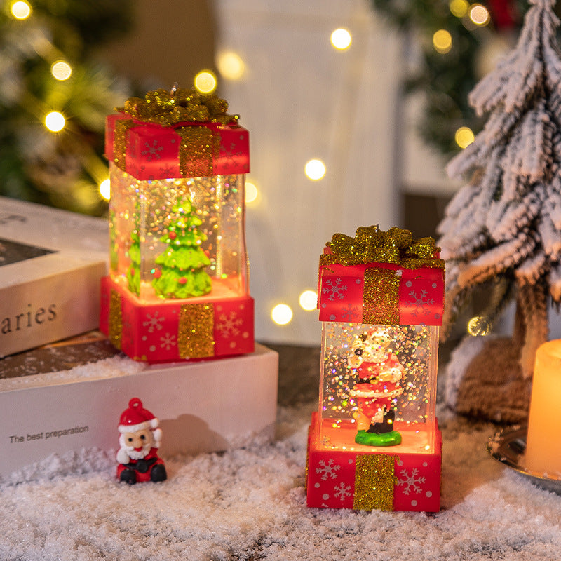 Christmas Decorations Crystal Ball Gift Box Lights | Xmas Holiday Decor