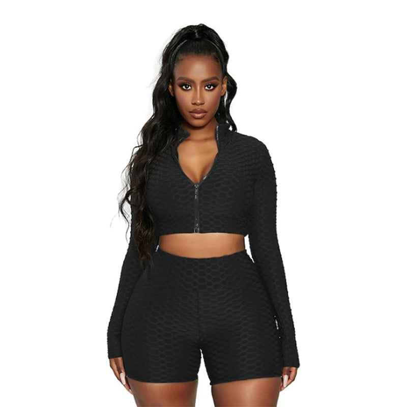 Women's Tracksuit Yoga Fitness Suit Activewear Set Tummy Control Butt