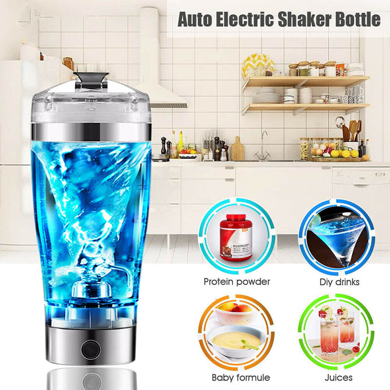 Electric Protein Shaker Bottle with Mixing Motor