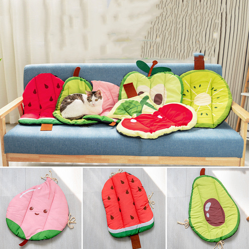 Fruit Design Pet Cooling Mat - Washable Summer Self-Cooling Pad for Dogs & Cats