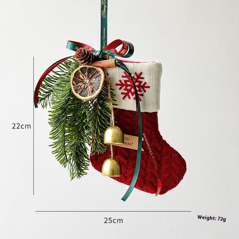 Christmas Decoration Knitted Stockings Scene Layout | Xmas Holiday Decor