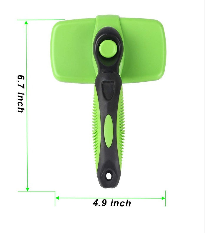 Self-Cleaning Slicker Brush - Retractable Pet Grooming Comb for Dogs & Cats