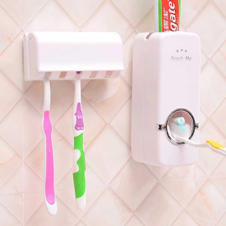 Bathroom Accessories Set - Soap Dispenser, Toothbrush Holder & Tray