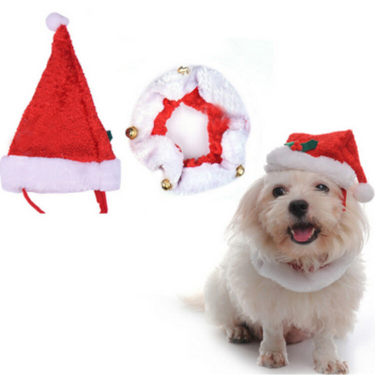Christmas Pet Hat Bib | Holiday Gift