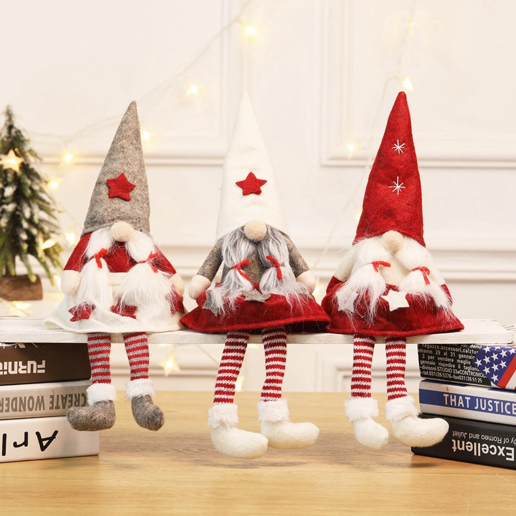 Christmas Decoration Faceless Doll Girl Figurine | Xmas Gift